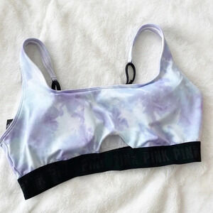 Victoria’s Secret PINK tie dye cut out ultimate lightly lined sports bra